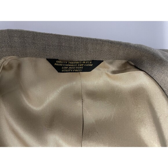 Vintage Palm Beach Men's Blazer Sport Coat Tan Brown Taupe 42R Brass‎ Buttons - Picture 7 of 12